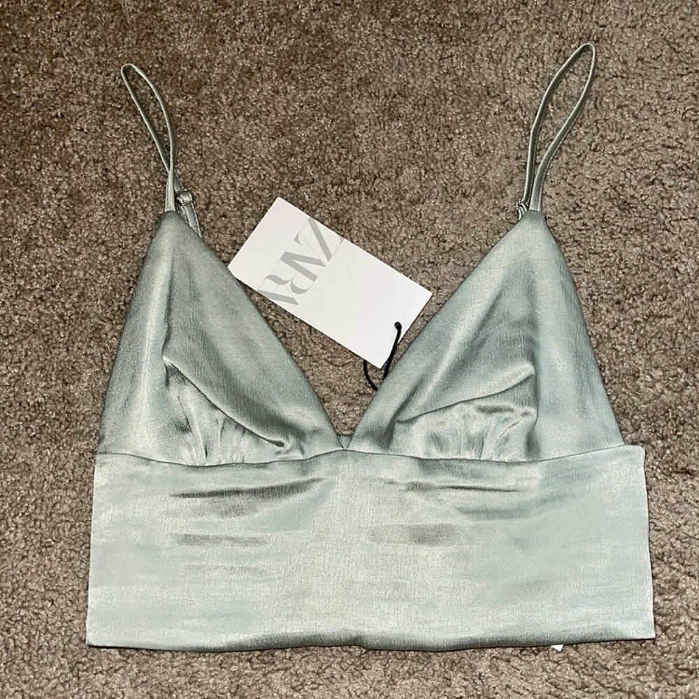 NWT Zara satin crop top